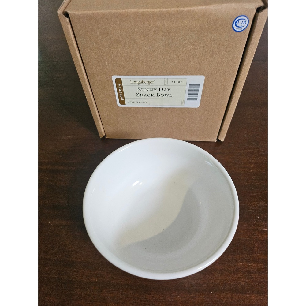 Longaberger Snack Bowl Sunny Day Multi Stripe Pottery 31307